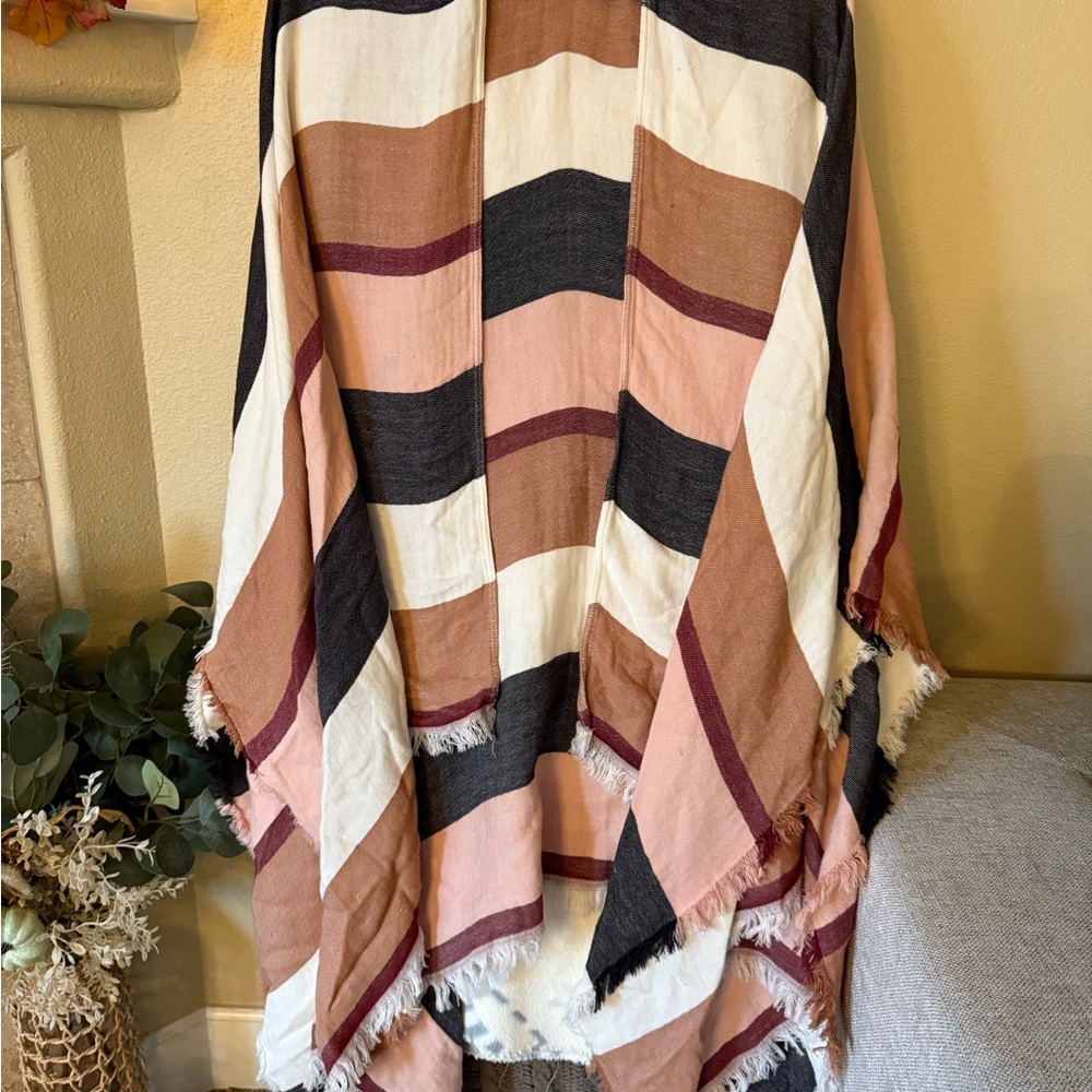 Striped Multicolor Thick Shawl